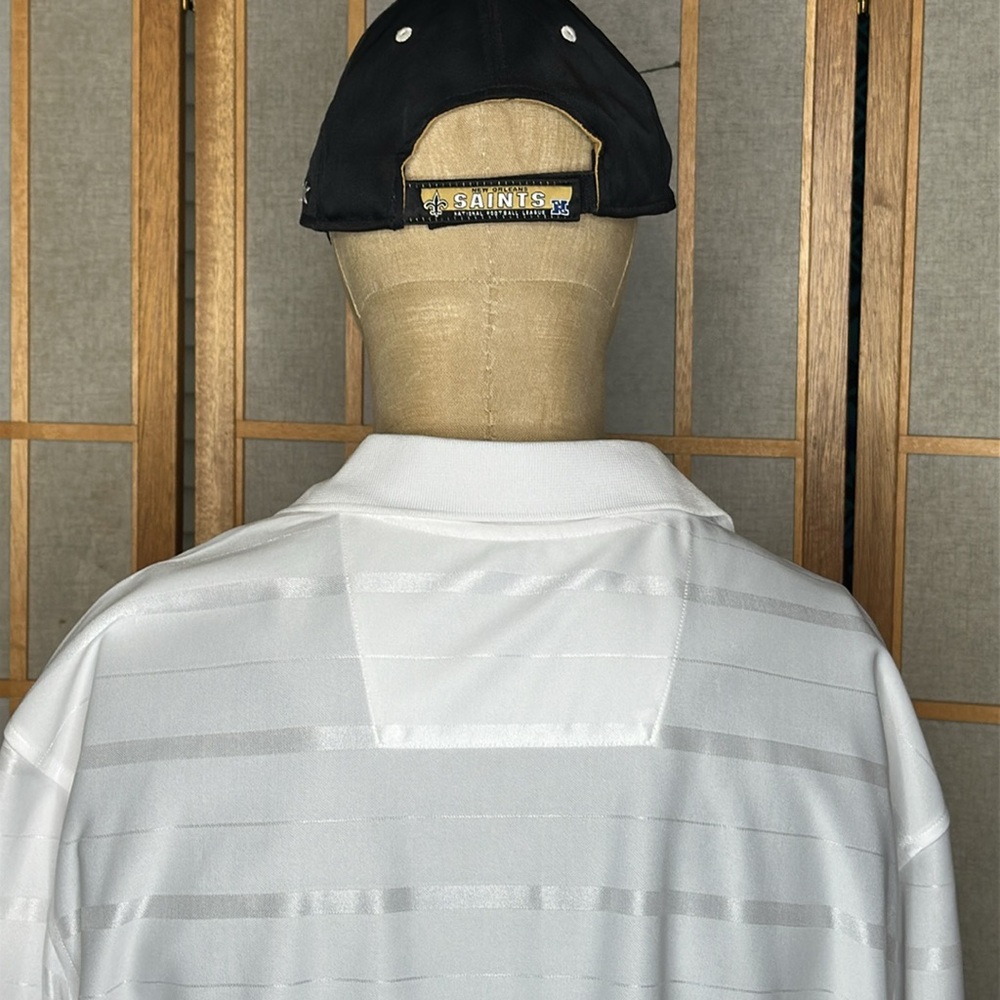 NWT Men's New Orleans Saints Antigua White Tunnel Polo Size XL - Picture 9 of 13